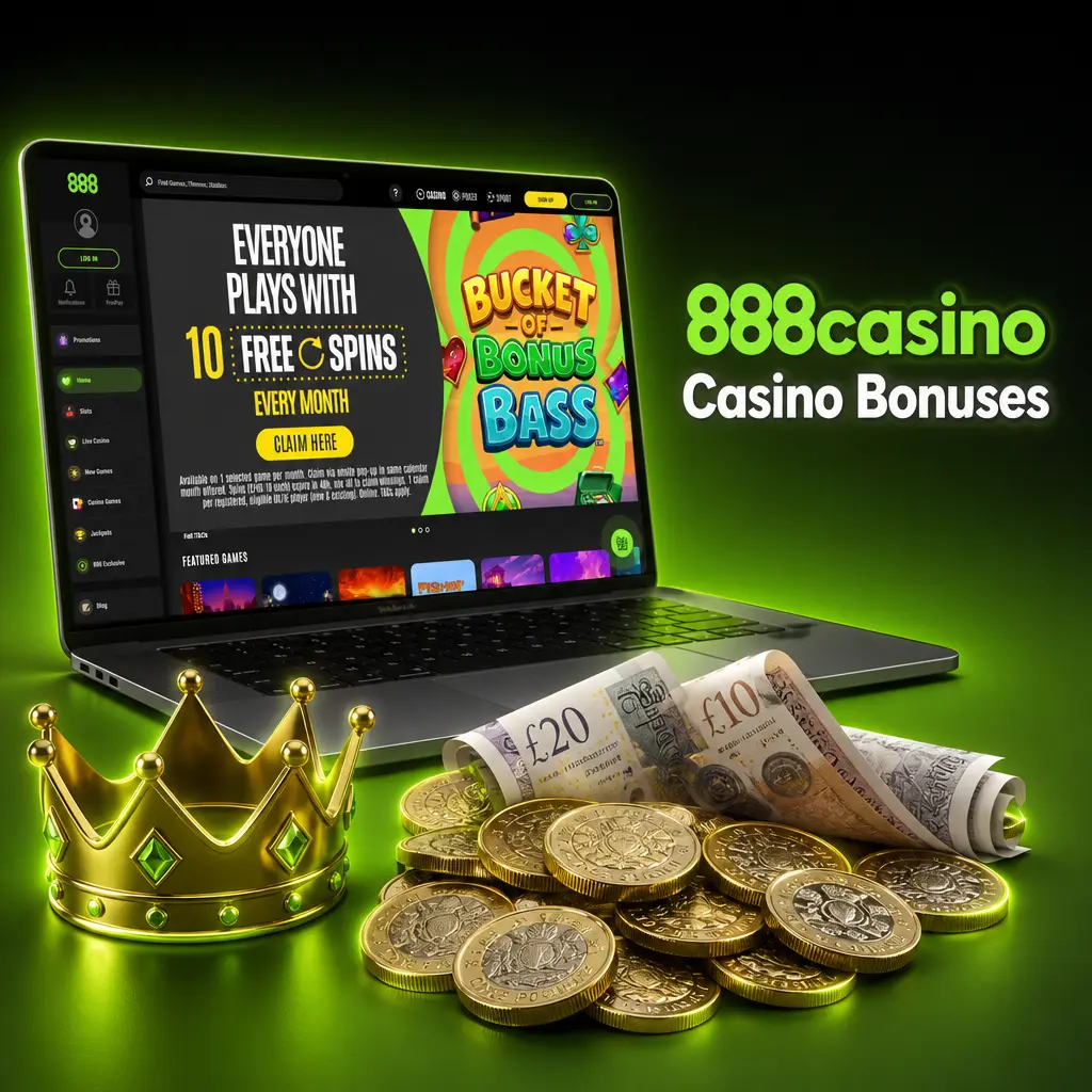 888casino UK bonuses: Mega Reel spins, Slot Wars leaderboard, Live Casino Cashback, and Payday Reload deposit match offers.