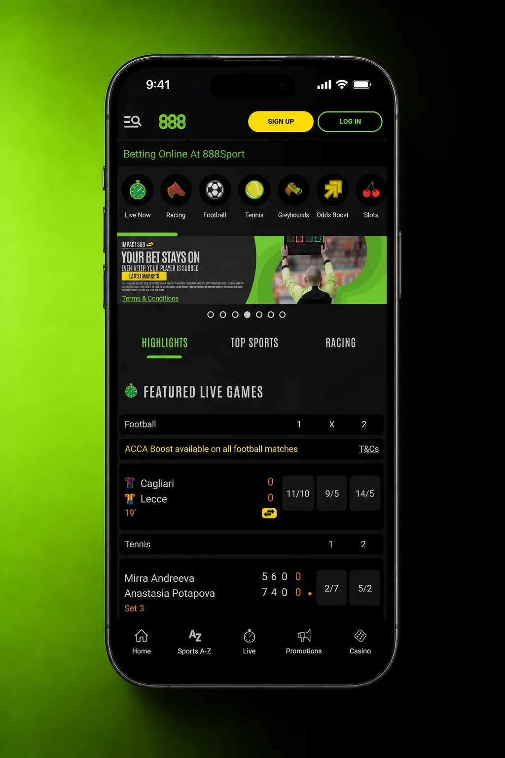 Step-by-step guide showing how to make a deposit at 888casino in the United Kingdom using the Cashier section.