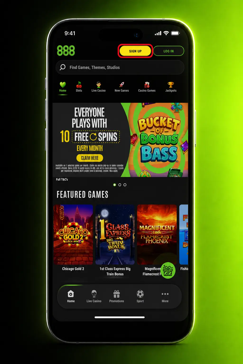 Step-by-step screenshot showing how to register on the 888casino app, including form entry and account confirmation.